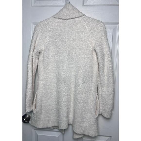 Marled Reunited Clothing Open Front Fuzzy Cardigan w/ Pockets Size Small Cream - Picture 8 of 9
